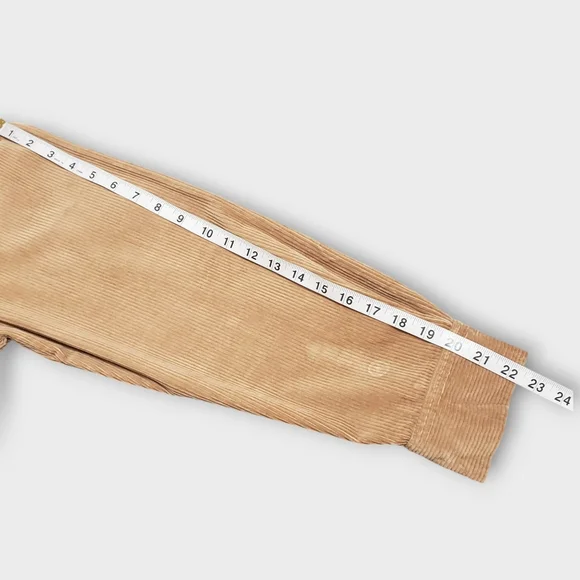 Madewell Corduroy Kentwood Oversized Shirt Tail Jacket Shacket Large Tan Pockets - Picture 12 of 14